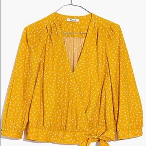 Madewell NWT wrap top in Star Scatter, XL